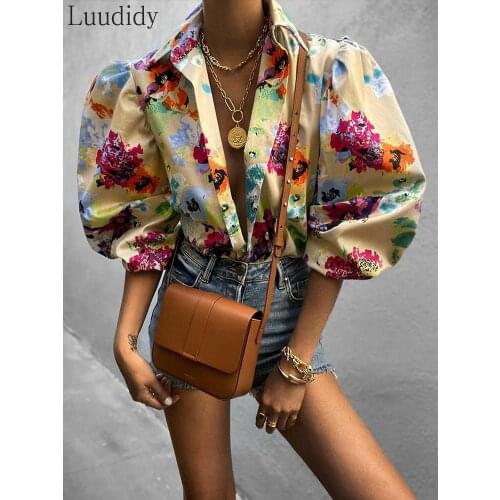 Блузки с принтом Luudidy China At AliExpress