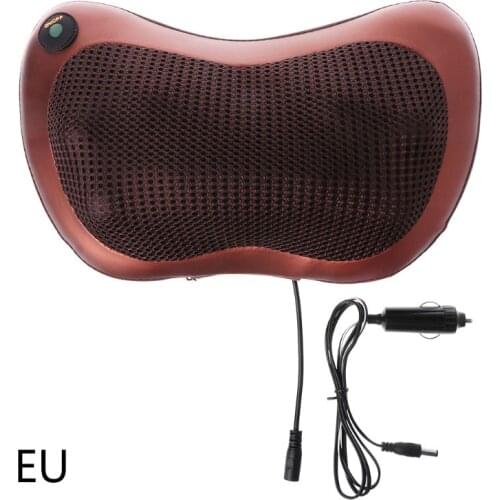 2021 New Electric Massage Pillow Lumbar Neck Back Shiatsu Massager Cushion Heat Car Home