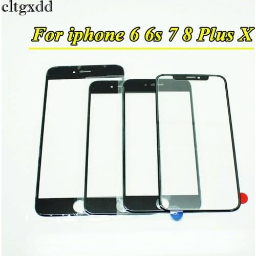 Cltgxdd Black White New Outer Glass for iPhone 6 6G 6S Plus 7 8 Plus 6P 7P 8P LCD Touch Screen Digitizer Front Glass Lens Repair