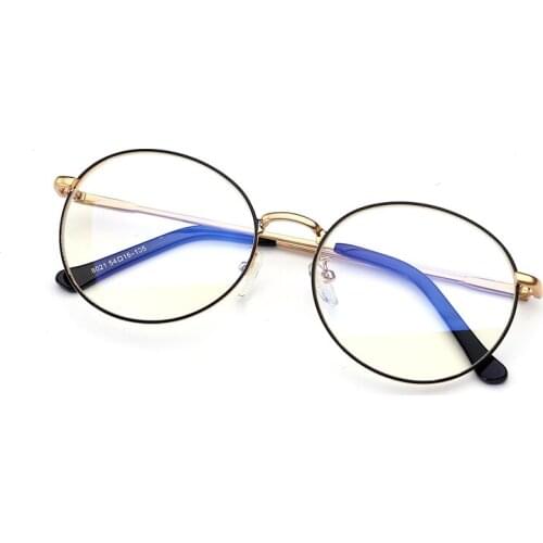 2018Fashion Women Glasses Frame Men Eyeglasses Frame Round Metal Clear Lens Computer Gaming Glasses Optical Spectacle Frame