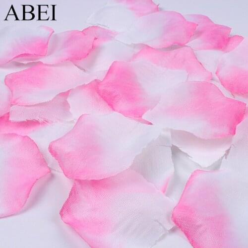 Wholesale 500pcs White/Pink Silk Petals For Weding Party Evening Decoration Artificial Rose flower petals