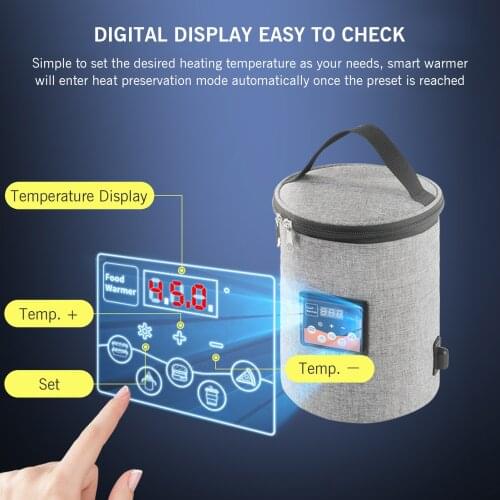 8L Portable Oven 12V Food Warmer Baby Bottle Feeding Bottle Warmer Electric Heating Lunch Box for Road Trip Camping Picnic Work