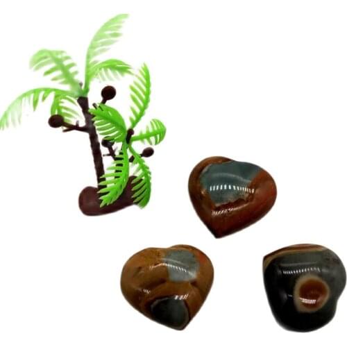 Natural Sea Jade Mineral Ocean Jasper Heart Ornament For Home Decoration Accessories Scenery Landscape Stone Cabochons Jewelry