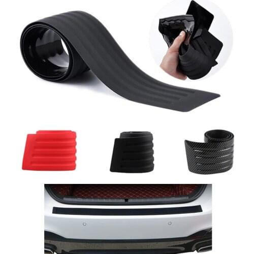 90/104cm Universal Car Rear Trunk Strip Door Sill Plate Protector Rear Bumper Guard Rubber Moulding Pad Anti-Scratch Car Trim