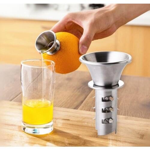 Stainless Steel Juice Squeeze Hand Juicer Pourer Screw Manually Lemon Squeezer For Lemon Orange Limes Citrus Fruit Tool