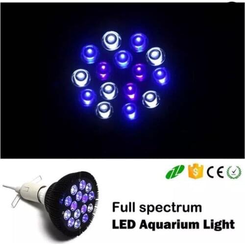 LED Aquarium Light Aquarium LED Light Fish Tank Light Bulb with 6-Band Full Spectrum for Coral Reef Saltwater Tank Plants Growth