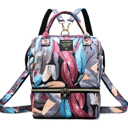 Large Capacity Travel Mummy Backpack Fashion Printed Multifunction Maternity Bag Portable Baby Diaper Nursing Handbag MBG0190