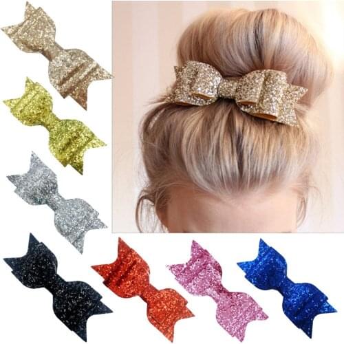 1pcs/set Children Sequin Butterfly Hairpins Baby Girl Bow Hair Clip Party Decoration Christmas Gift Photography Props