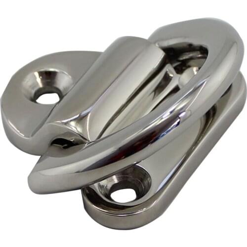Mirror Polish Marine Grade 316 Stainless Steel Boat Folding Pad Eye Lashing D Ring Tie Down Cleat for Yacht