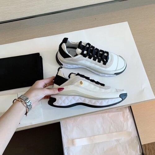 Sneakers for women 2021 leather thick sole high casual shoes womens sports shoes womens English womens shoes shoes women