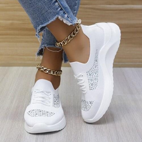Spring 2021 Women Sneakers Breathable Casual Socks Shoes Lace Up Ladies Shoes Female Students Vulcanized Shoes Zapatos Mujer222