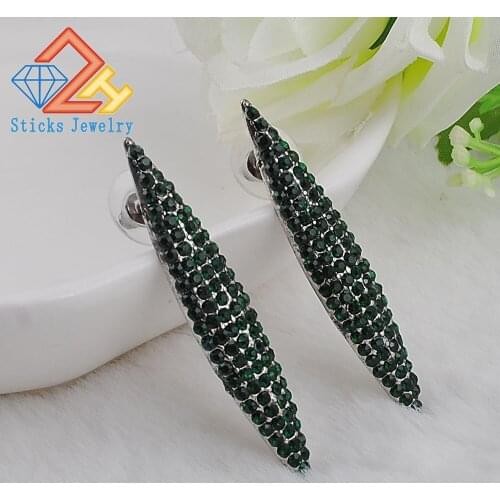 Elegant Fashion Full Crystal Earrings New Fashion Horse-shaped Eyes ear Female CZ Earrings Free Shipping