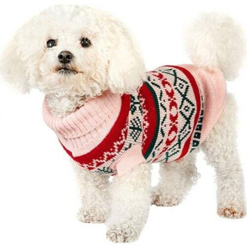 Pet Dog Sweaters Winter Warm Clothes For Small Mediumn Dogs Knitting Coat Outfit Pet Cats Clothes Woolly Soft Dog Kitten Outfits