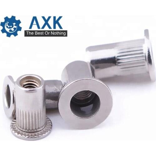 100Pcs/50Pcs M3-M12 A2 Stainless Steel 304 Rivnut Small Countersunk Head /Flat Head Riveted Nuts Insert Nutsert Cap Rivet Nut