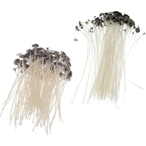 150Pcs 15/10cm Pre Waxed Pre Tabbed Natural Candle Wick Low Smoke Cotton Core For Christmas Wedding Party Scented Candle Making