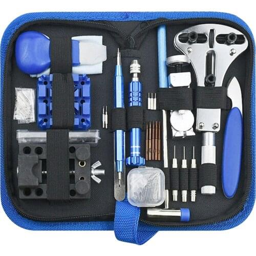 208pcs Watch Link Pin Remover Back Case Opener with Hammer Adjuster Watchmaker Repair Tools Kit for Watches Strap Bracelet Tool