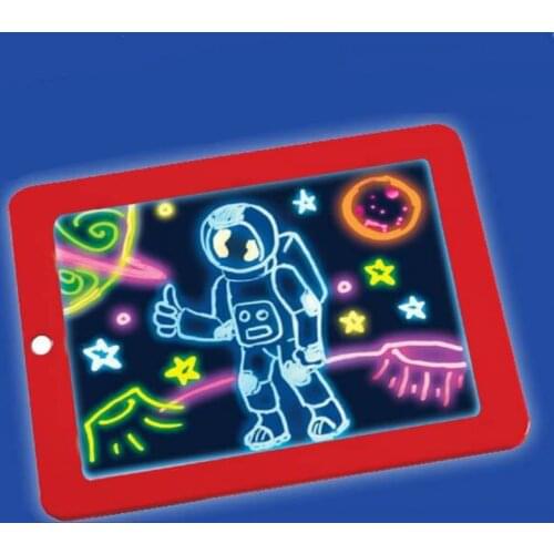3D Magic Drawing Pad 8 Light Effects Puzzle Board 3D Sketchpad Tablet Creative Kids Pen Gift LEDs Lights Glow Art Drawing Toys