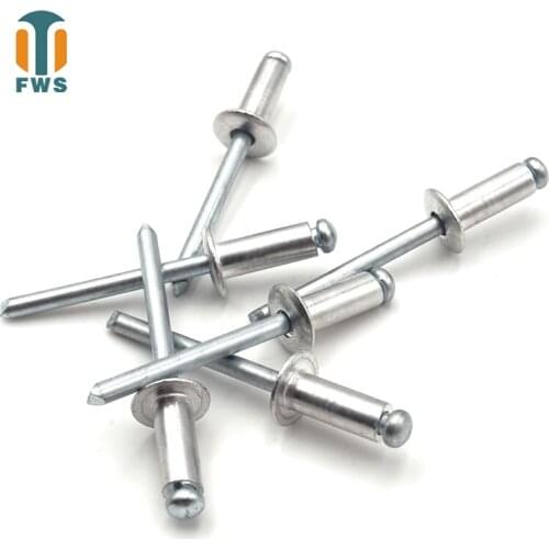 50 PCS M5 DIN EN ISO 15977 GB /T 12618.1 Aluminium Open End Blind Rivets With Protruding Head For Automobile