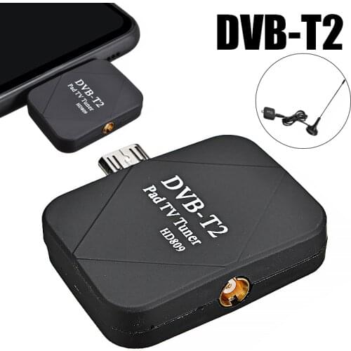 DVB-T2 TV Receiver Mini Digital DVB-T2 Satellite TV Tuner Micro USB Dongle DVB-T2 Signal Digital Receiver For Android Phone