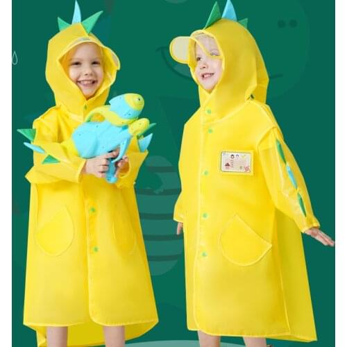 Cartoon Baby Girls Raincoats Waterproof Boy Jackets Hooded Children Windbreaker Sport Kids Rain Outwear Clothes Toddler Overcoat