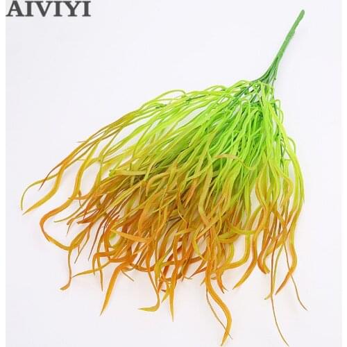 Artificial Green Grass Hanging Fake Plant Artificial Plant Willow Wall Home Garden Decoration Balcony Wedding Flower Accessories