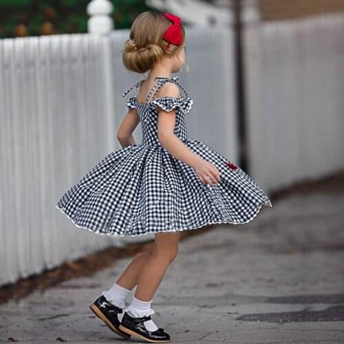 Summer Dresses for Baby Girls Children Baby Clothes Toddler Girl Christmas Outfits Newborn Girls Lace Plaid Bow Princess Dress