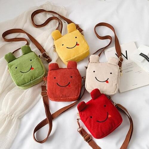 Raged Sheep Kids Cute Mini Velvet Cloth Shoulder Bags Solid Color Fashion Girls Change Small Square Bag Casual Diagonal Handbag