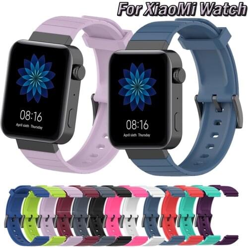 HeroIand Band Soft Silicone For Xiaomi Mi Watch Strap Wristbands Bracelet Watchstrap For XiaoMi SmartWatch Belt Wriststrap belt