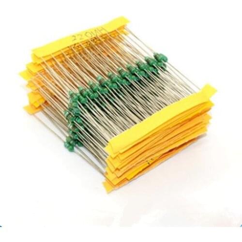 Color ring inductor assortment 0307 1/4W Inductors 1UH-1MH 12valuesX10pcs=120pcs Inductors Assorted Set Kit