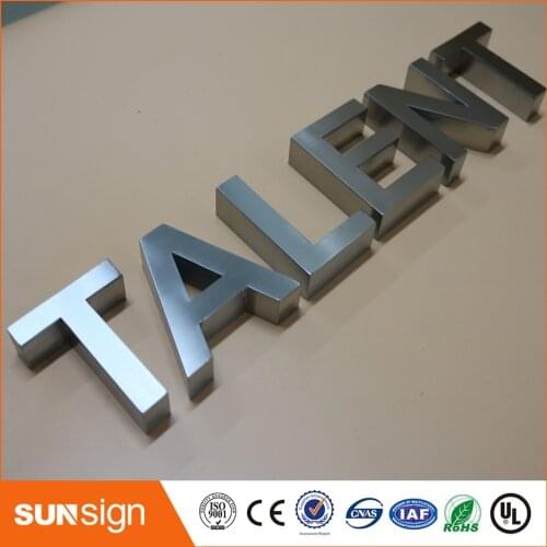 Wall mount letters sign 3d stainless steel letters