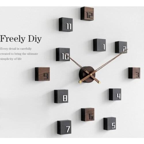 Living room clock hanging wall decoration background wall Nordic luxury personality creative wall clock wall clocks home decor