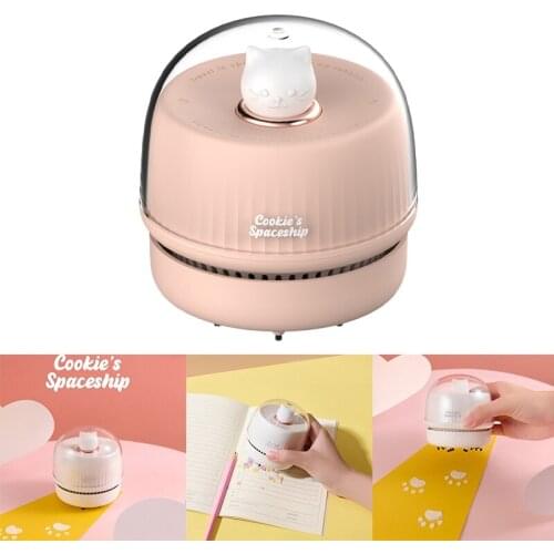 Desktop Vacuum Cleaner, 360° Surround Poly Suction USB Small Portable Cute Pet Vacuum Cleaner for Desktop Etc