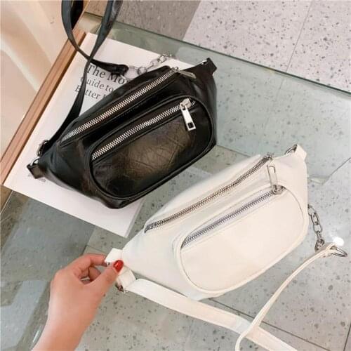 2021 Summer New Style Fashion Bum Bag Fanny Pack Travel Waist Festival Money Belt Solid Color PU Leather Pouch Holiday