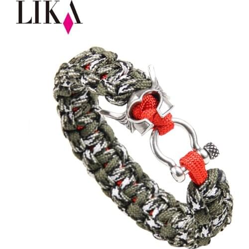 LIKA New Personality Helmet Umbrella Bracelet With Angle Outdoor Adventure And Outdoor Mountaineering Necessary Fashion Bracelet
