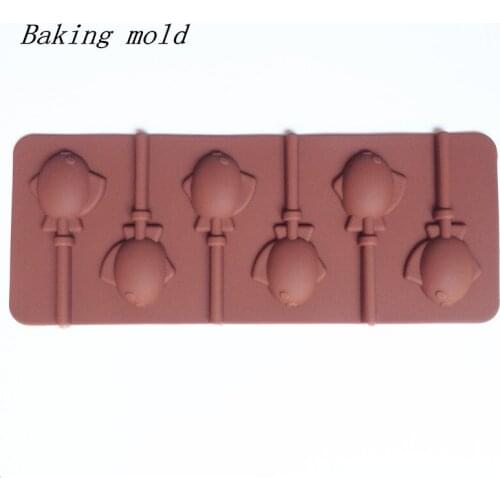 Wholesale Silicone mold B018 Little fish shape Lollipop mold Chocolate mold Fondant cake mould DIY tools