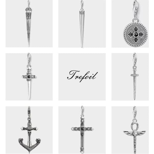 Skull Cone Ethnic Pendant Charm,2019 Fashion Jewelry 925 Sterling Silver Punk Gift For Women Men Fit Bracelet Necklace Bag