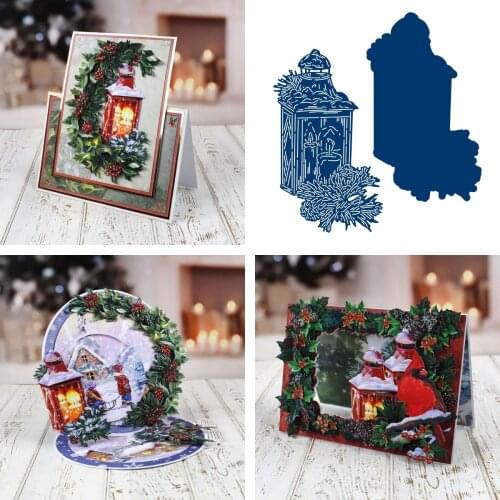 Christmas Lantern Die New Arrival 2021 Metal Cutting Die Scrapbooking DIY Decoration Craft Embossing Stencil Make Albums