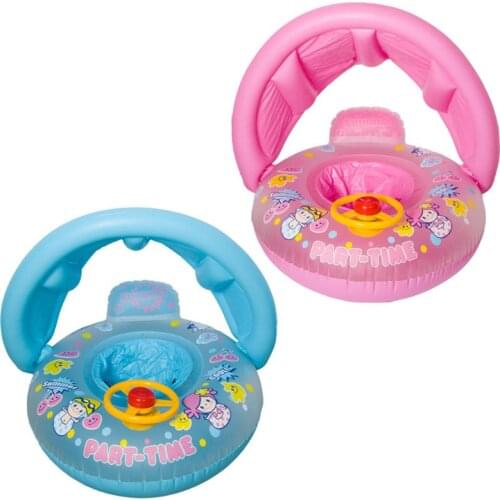 Toddler Seat Float Boat Baby Kids Summer Swimming Ring Detachable Inflatable Infant Yacht Water Fun Sport Swim Pool Toy