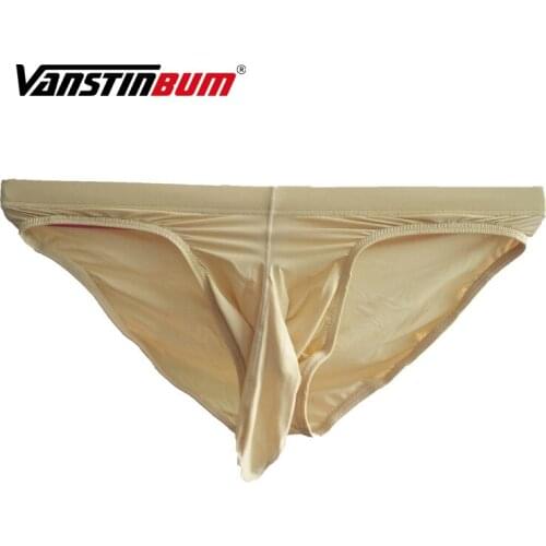 Exotic Briefs Sexy Mens Low Waist Breathable Underwear Gay Ice Silk Nylon Pouch Panties Elephant Nose Soft Cueca Masculina