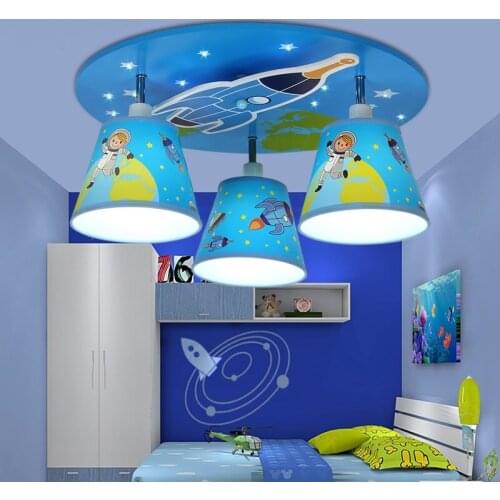 Eye care children room Ceiling Lights boy room LED bedroom light creative cartoon rocket ship kindergarten lighting LU718116