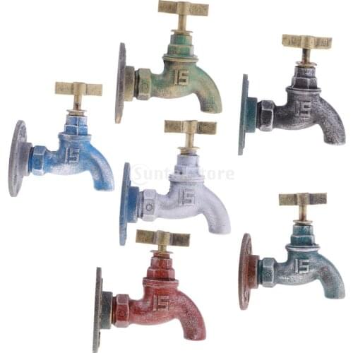 Vintage-Look Non-Working Spigot Handle Shaped Cast Iron Coat Robe Towel Hook Rack Decorative Wall Coat Robe Hook Home Decoration