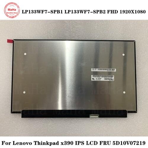 13.3'' LP133WF7-SPB1 N133HCE-EN2 For Lenovo ThinkPad X395 X13 LCD Screen Display IPS Panel 20NL 20NM FHD 1920x1080 Non Touch