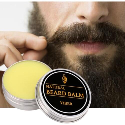 YIBER Natural Beard Balm Wax Moustache Styling Beeswax Moisturizing Conditioner Smoothing Beard Growth Balm Grooming Kit