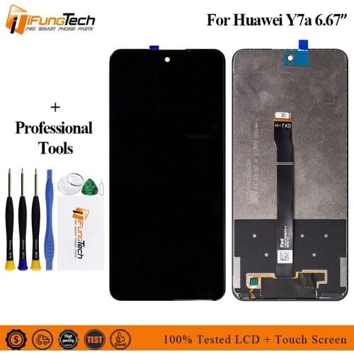 6.67" LCD Display Repair Parts For Huawei P Smart 2021 Y7A Honor X10 Lite Display Touch Screen Digitizer Assembly With Frame