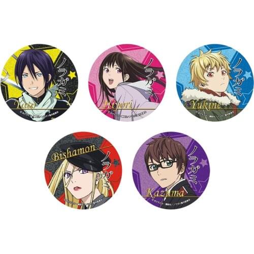 Noragami Anime Badge YATO Iki Hiyori Yukine Kazuma Bishamon Ten Metal Badge Brooch Pins