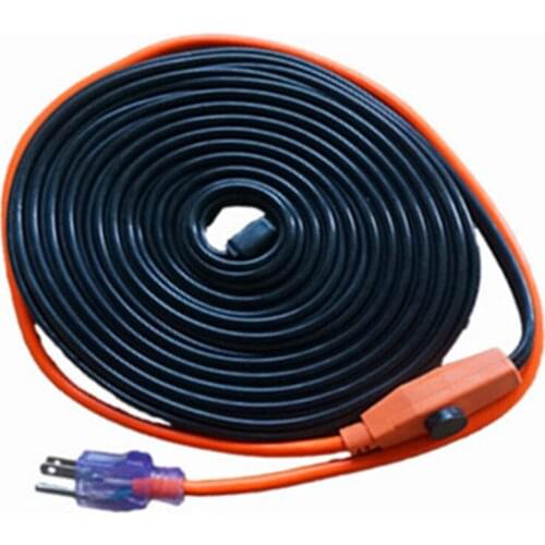 1pc 9ft Heat Cable for Water metal plastic pipe floor pipeline protection antifreeze PVC heating Wire cable carbon fiber