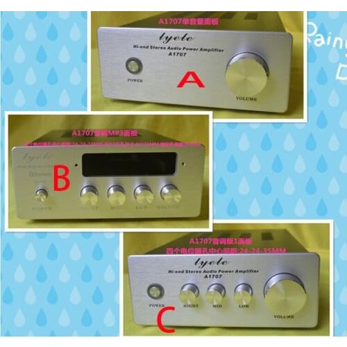 170* 70*268MM A1707 DIY Aluminum Panel Amplifier Chassis Audio DIY Box 2.0 2.1 Amplifier Case Shell Power Box with Knob