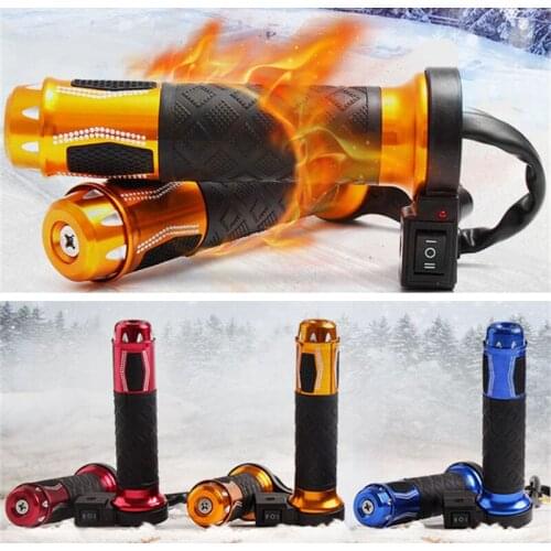 22MM motorbike part moto grips heating ATV hand bar winter Off-road dirt pit bike grip heat motocross grip motorcycle handlebar