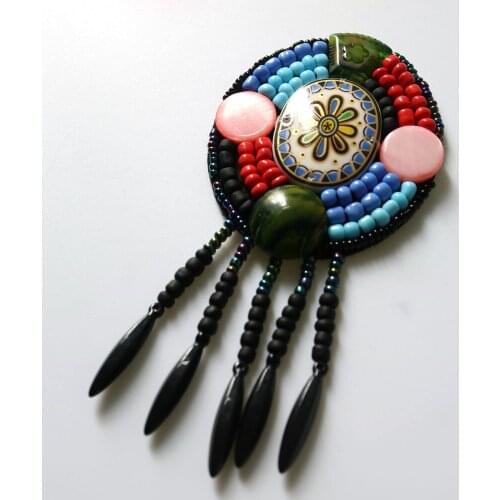 3D Handmade beaded folk-custom Patches for clothing DIY sew on sequin rhinestone parches Beaded applique parches bordados para