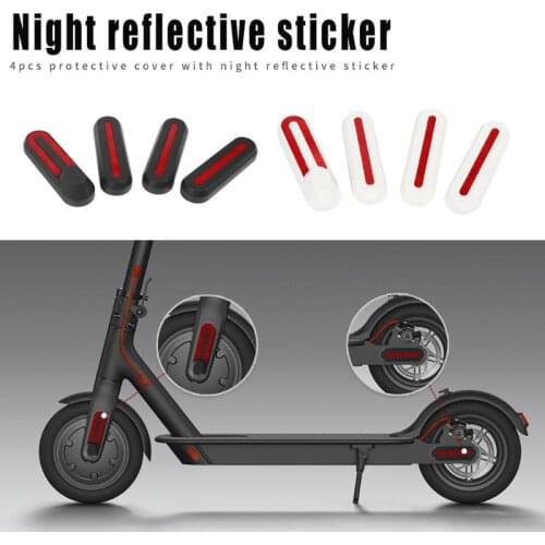 4pcs Scooter Front Rear Wheel Tyre Cover Hubs Protective Shell Case Sticker For Xiaomi Mijia M365 Electric Scooter Skateboard